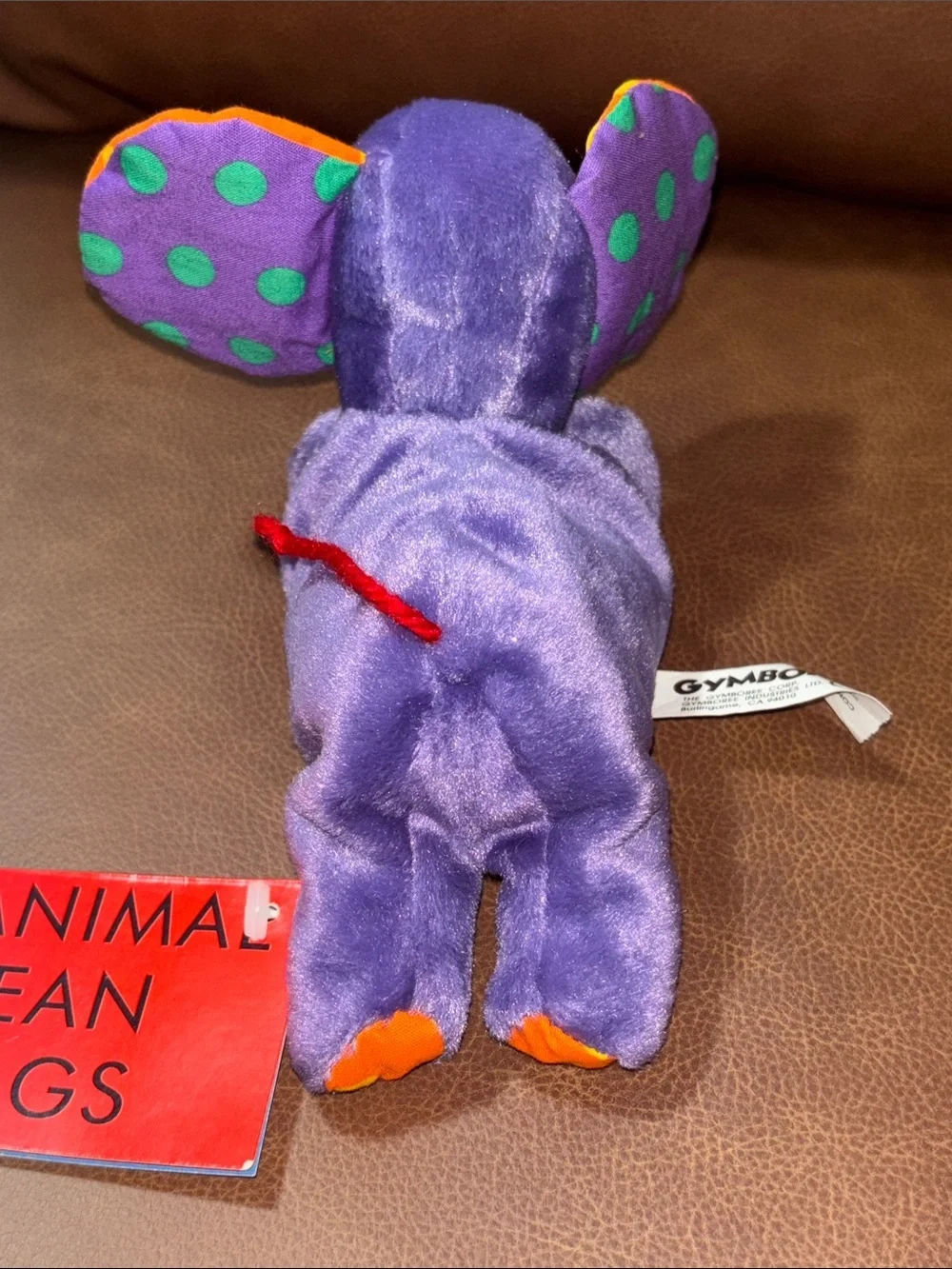 VTG Gymboree 1999 Purple Plush Elephant Animal Bean Bags Collection